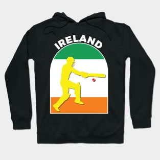 Ireland Cricket Batsman Ireland Flag Hoodie